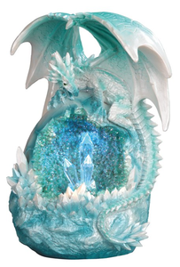 Dragon/LED Wht-BL 9"H