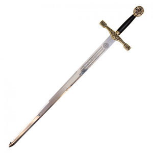 Excalibur Gold Sword with Plaque