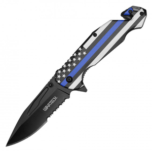 Police Flag Pocket Knife