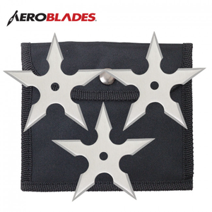Chrome Throwing Star Set