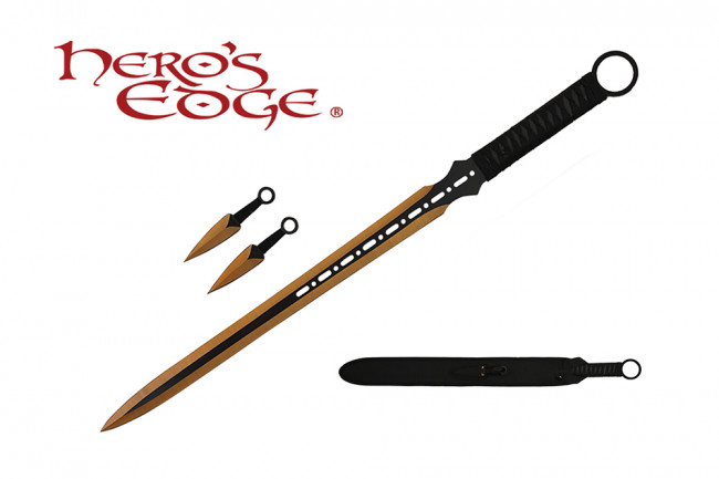 2 Tone Blade Sword with Sheath - Gold