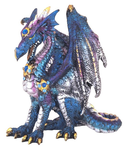 Dragon, Lt. BL 4"H