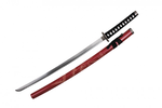 Red Katana with Dragon Scabbard