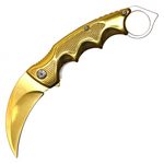 Spring Assisted Karambit - Gold