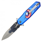 Captain America Folding Knife - Blue
