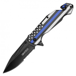 Police Flag Pocket Knife