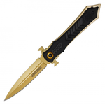 Spring Assisted Folding Knife - Gold